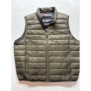 Hawke & Co. Packable Puffer Down Vest Men Sz XXL Olive Green Dynamic Sport